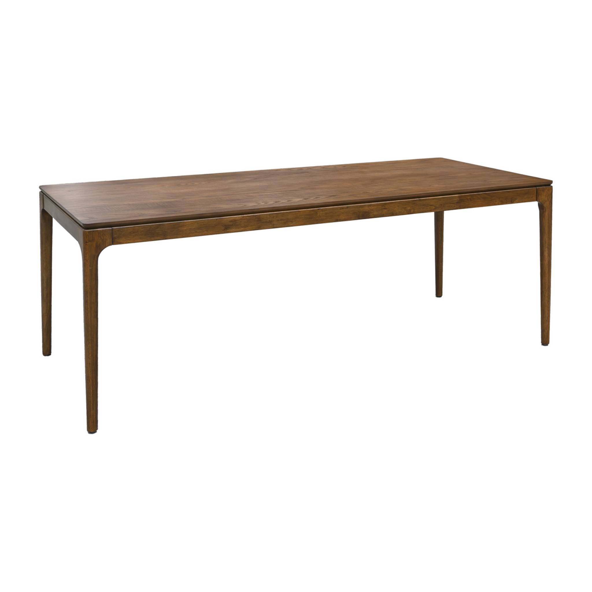 foto del prodotto tavola da pranzo rettangolare in legno di hevea di 8 posti, marrone