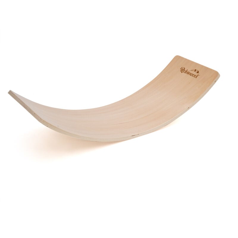 foto del prodotto tavola per equilibrio montessori metodo pikler robincool curvy 82x30x19 cm in legno ecologico peso massimo 60 kg