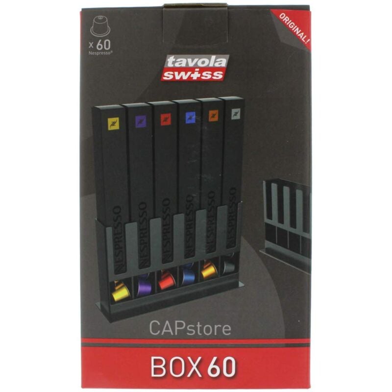 immagine 0 del prodotto tavola swiss 5049031, box dispenser per 60 capsule nespresso, in plastica, multicolore, dimensioni 25x15x7 cm