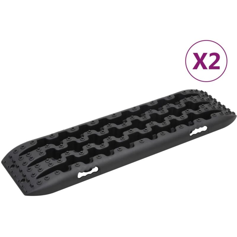 foto del prodotto tavole di trazione 2 pz nere 106x30,5x7 cm nylon vidaxl