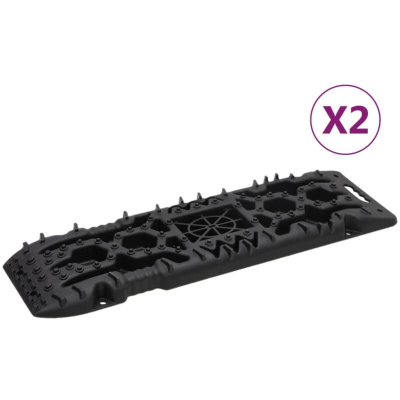 foto del prodotto tavole di trazione 2 pz nere 107x31x7 cm nylon vidaxl