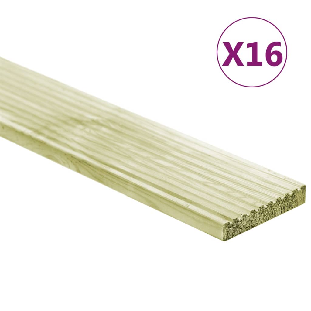 foto del prodotto tavole pavimento 16pz 2,32 m 1m legno massello pino impregnato cod mxl 51425