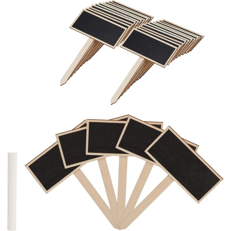 foto del prodotto tavole spiking, set di 24, giardino delle erbe, 15x6,3 cm, tavole per erbe, legno, naturale