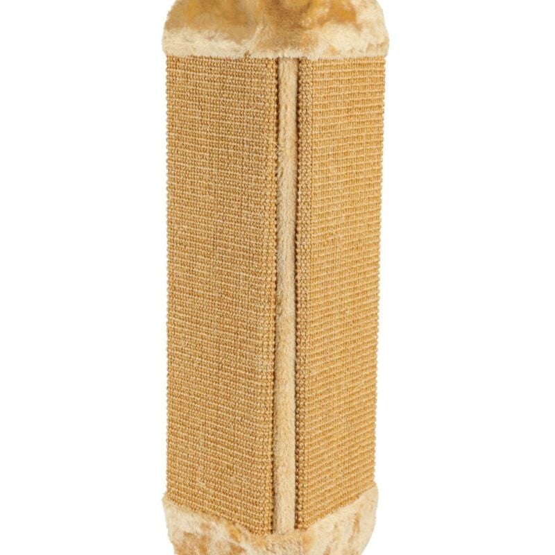 foto del prodotto tavoletta tiragraffi per angoli in sisal e peluche 32x60cm marrone
