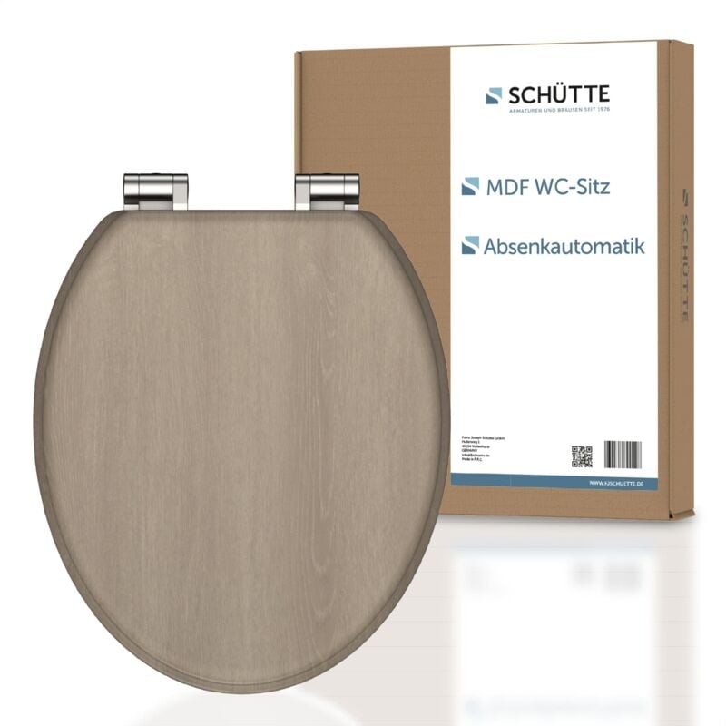 foto del prodotto tavoletta wc chiusura ammortizzata legno copriwater universali globo coperchio water mdf sedile wc universale asse water fino a 250 kg modern wood