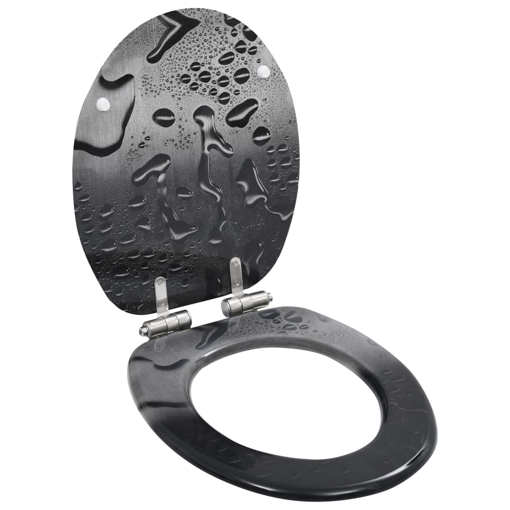 foto del prodotto tavoletta wc coperchio chiusura morbida mdf goccia d'acqua cod mxl 49128