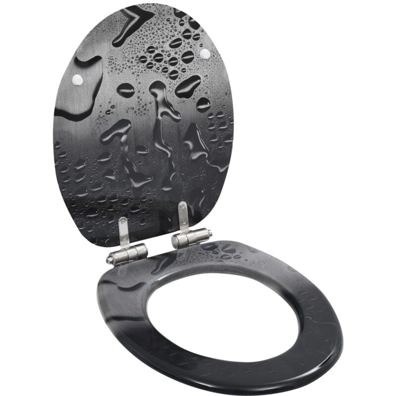 foto del prodotto tavoletta wc coperchio chiusura morbida mdf goccia d acqua vidaxl