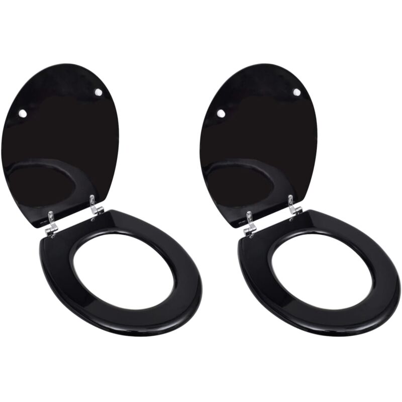 foto del prodotto tavolette wc con coperchio set 2 pz in mdf vari colori colore nero