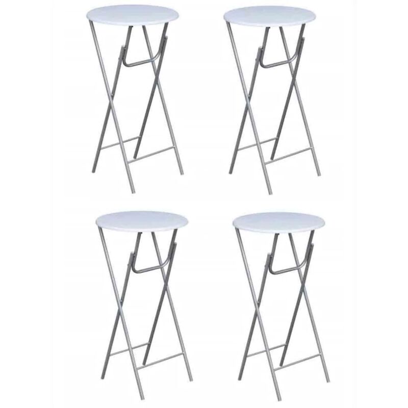 foto del prodotto tavoli da bar set 4 pz con ripiano in mdf bianco vidaxl