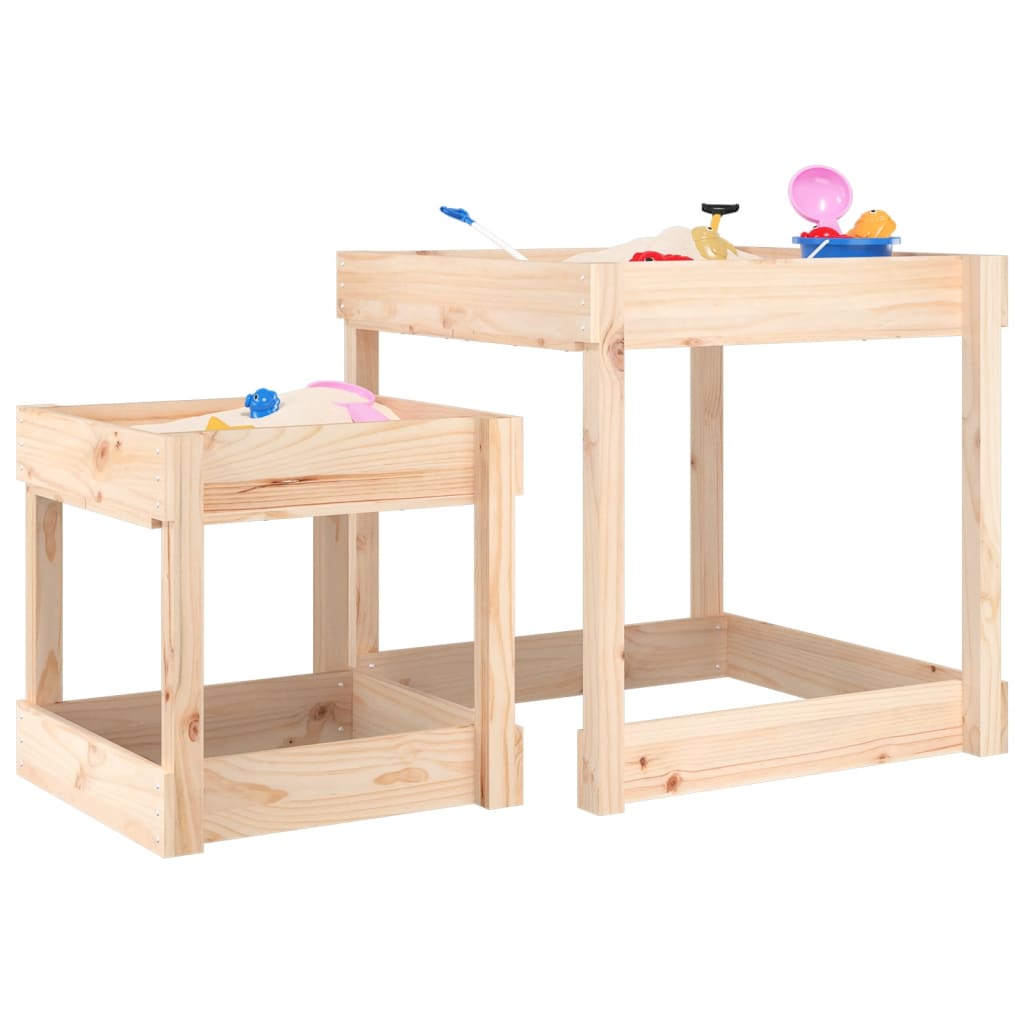 foto del prodotto tavoli sabbiere 2 pz in legno massello di pinocod mxl 111626