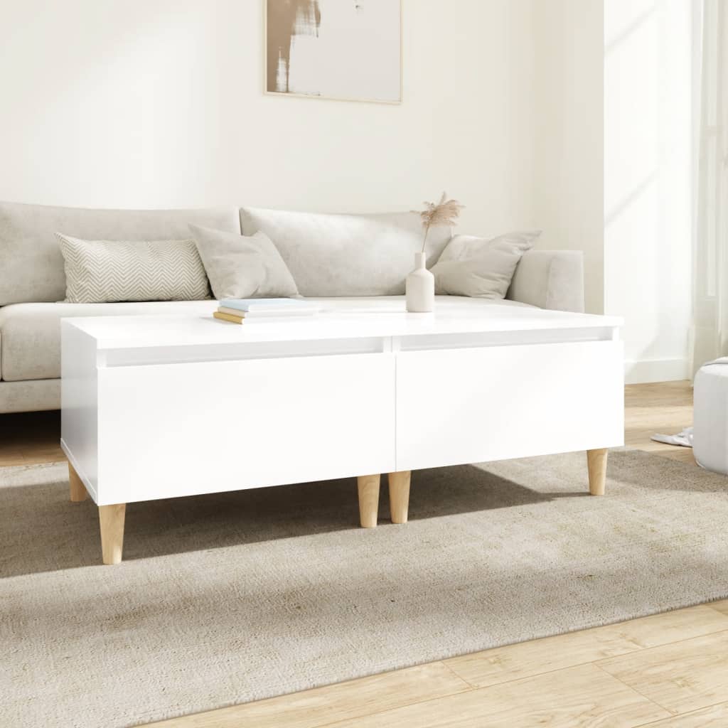 foto del prodotto tavolini 2pz bianco lucido 50x46x35 cm in legno multistrato cod mxl 26984