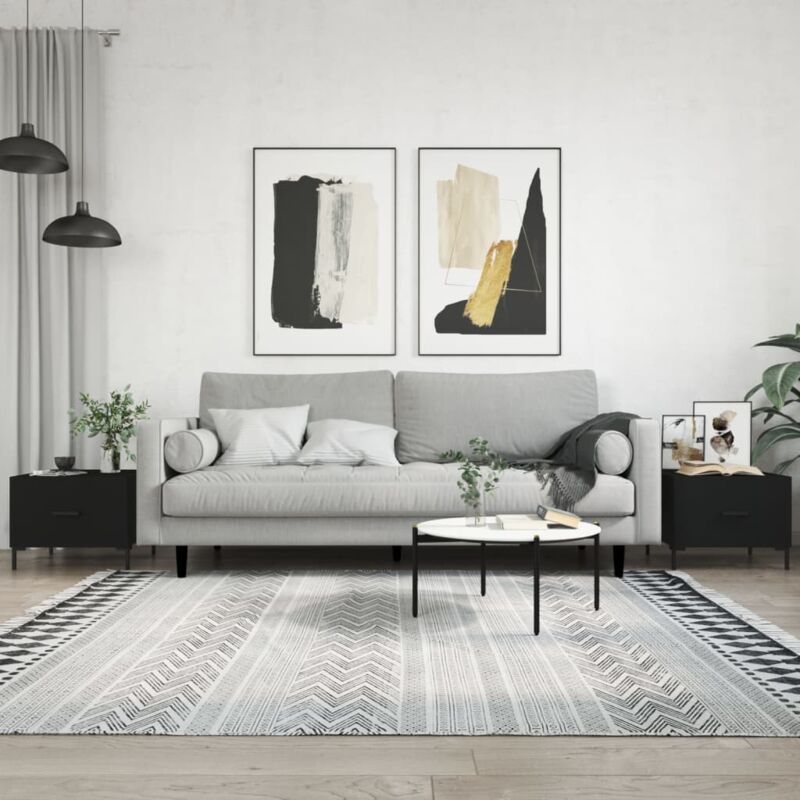 foto del prodotto tavolini da salotto 2 pz neri 50x50x40 cm in legno multistrato vidaxl