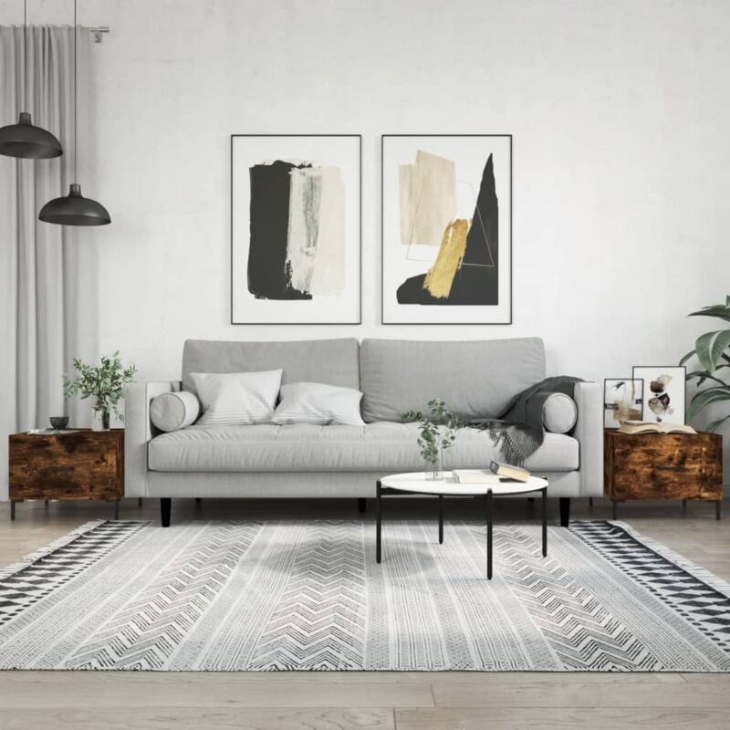 foto del prodotto tavolini salotto 2 pz rovere fumo 50x50x40cm legno multistrato vidaxl