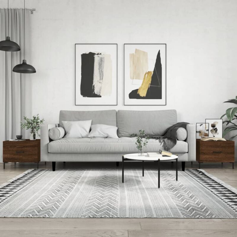 foto del prodotto tavolini salotto 2 pz rovere marrone 50x50x40 legno multistrato vidaxl
