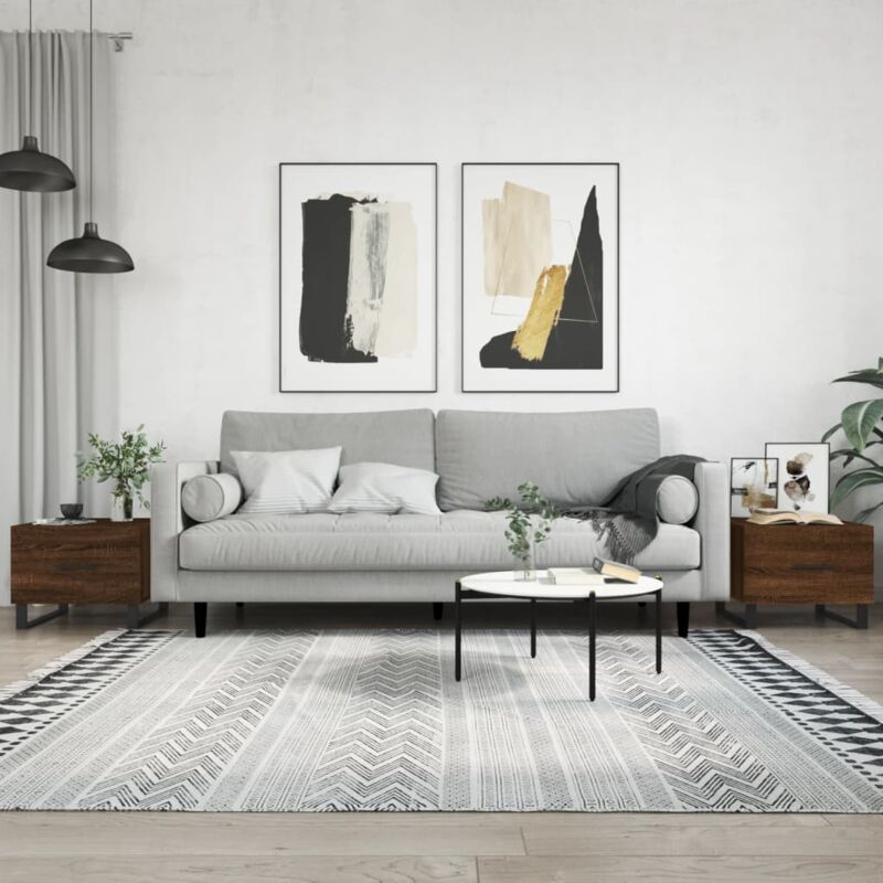 foto del prodotto tavolini salotto 2 pz rovere marrone 50x50x40 legno multistrato vidaxl