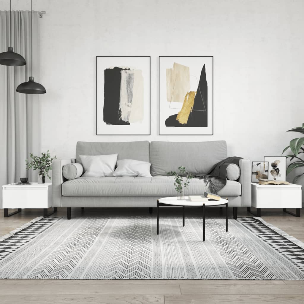 foto del prodotto tavolini salotto 2pz bianco lucido 50x46x35cm legno multistratocod mxl 126754