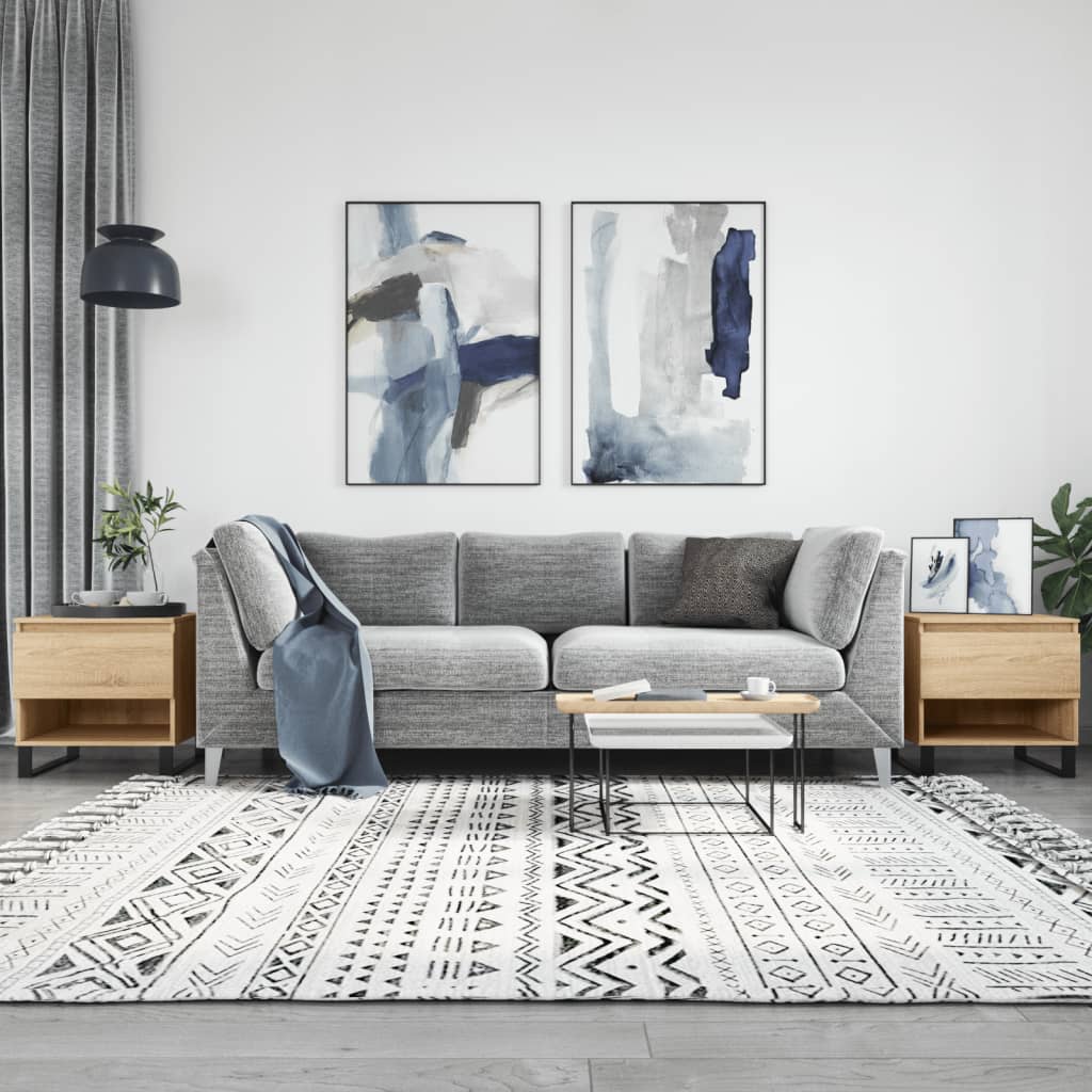 foto del prodotto tavolini salotto 2pz rovere sonoma 50x46x50cm legno multistratocod mxl 126750
