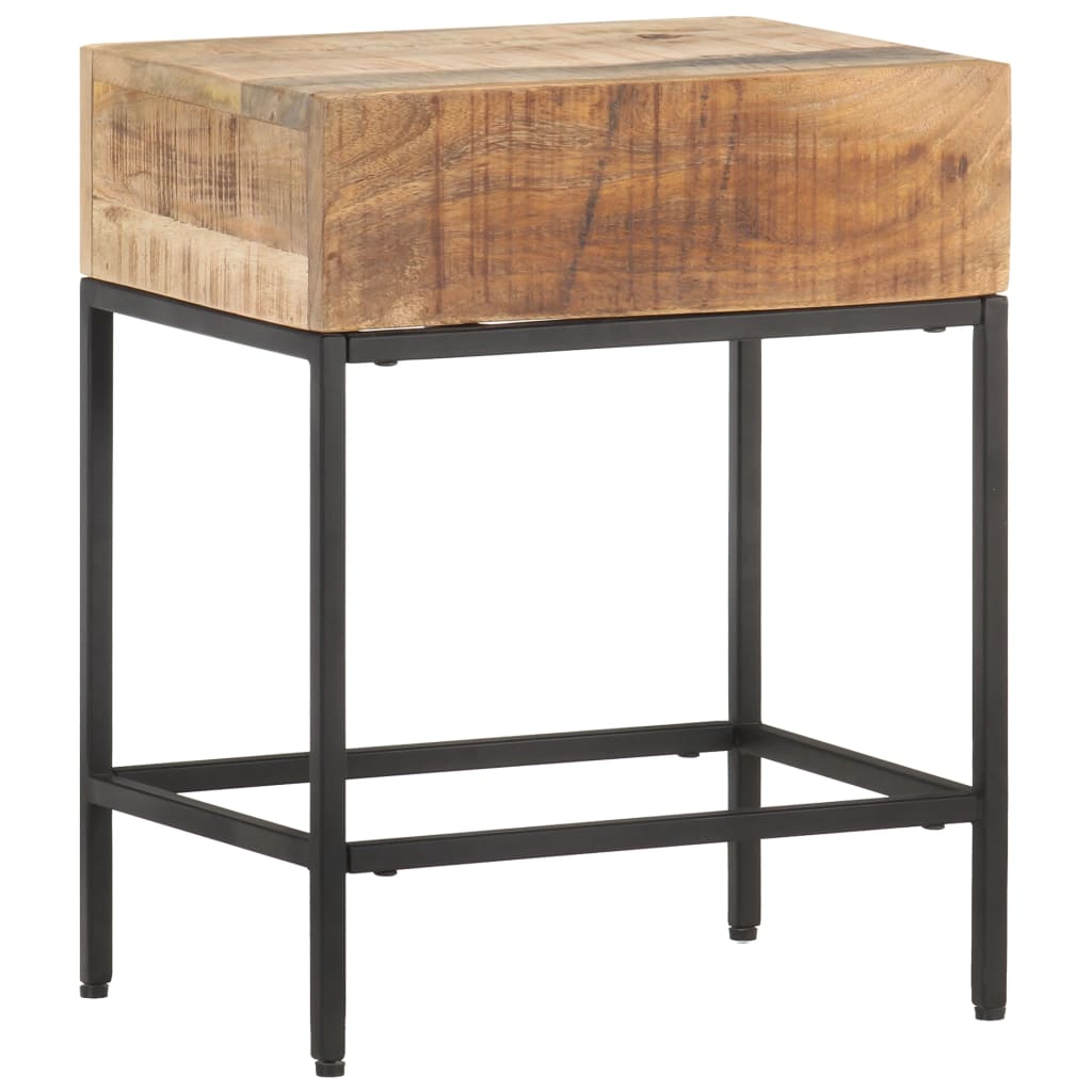 foto del prodotto tavolino 40x30x50 cm in legno massello di mango grezzo cod mxl 16780
