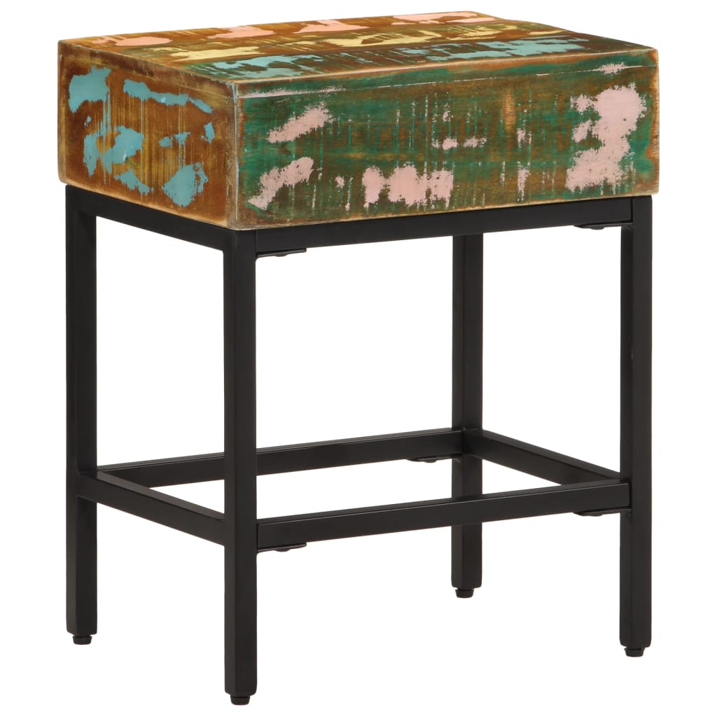 foto del prodotto tavolino 40x30x51 cm in legno massello di recupero cod mxl 23689