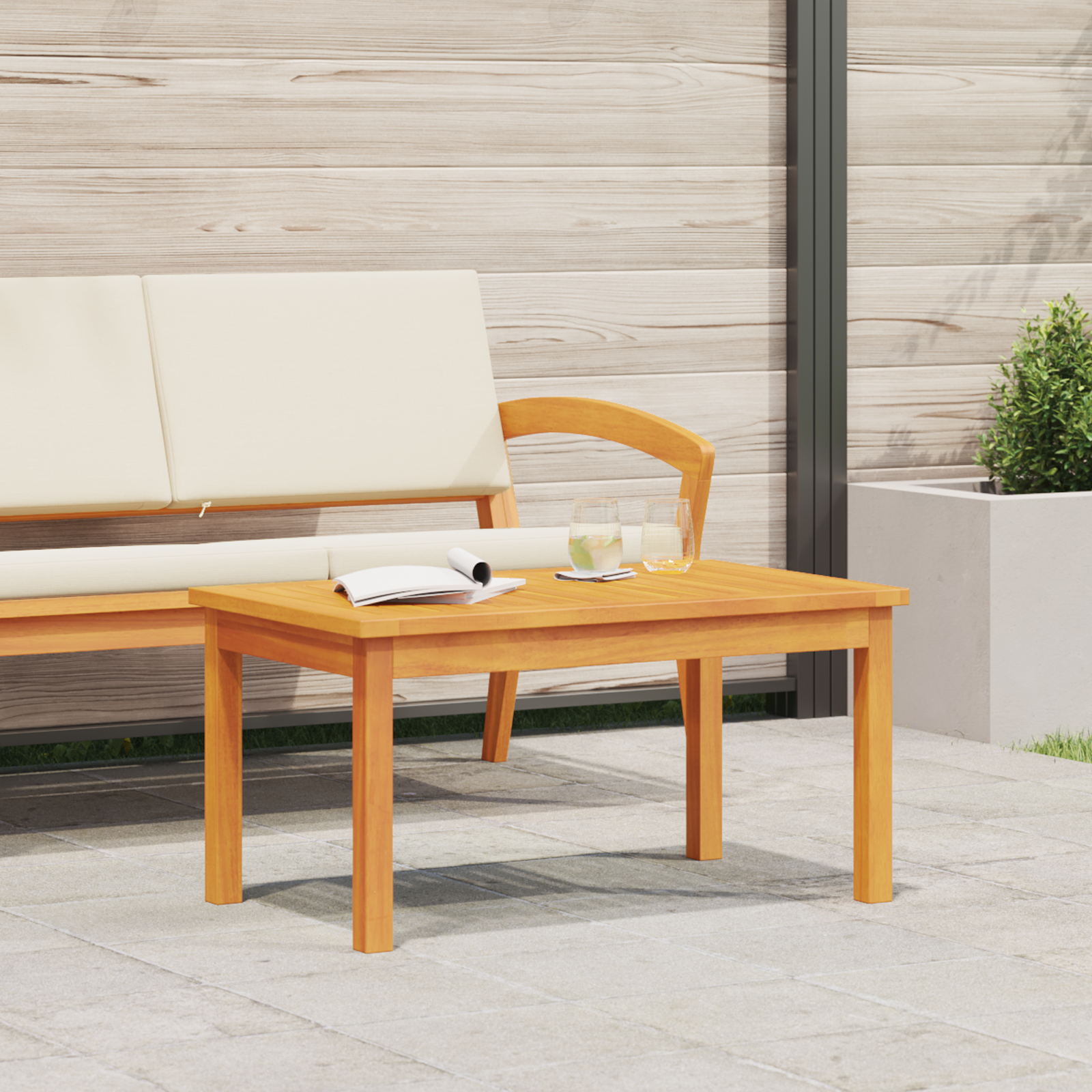 foto del prodotto tavolino 75x40x38 cm in legno massello di acacia