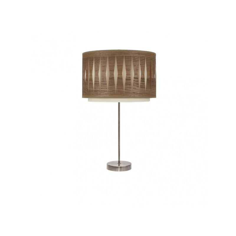 foto del prodotto tavolino alexandra 1xe27 pelle legno scuro 61x30x30 cm