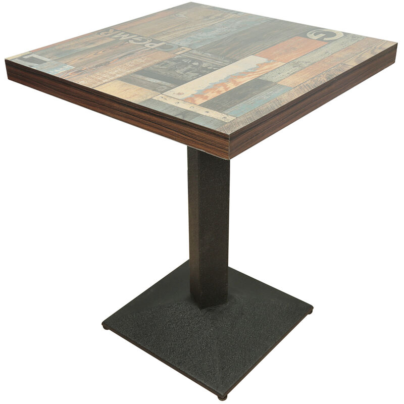 foto del prodotto tavolino alto da bar, tavolo da cucina gambe in metallo, tavolo da pranzo per home pub bistro 60 x 60 x 75 cm,pavimento floreale retr haloyo