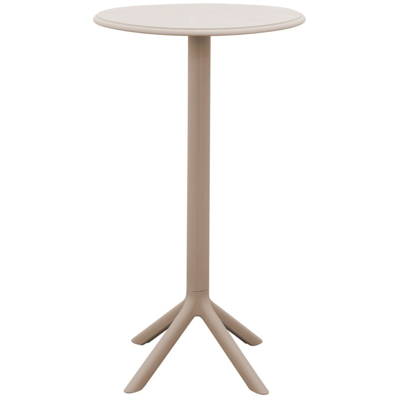 foto del prodotto tavolino alto rebecca mobili naqel 105x60x60 polipropilene grigio tortora moderno
