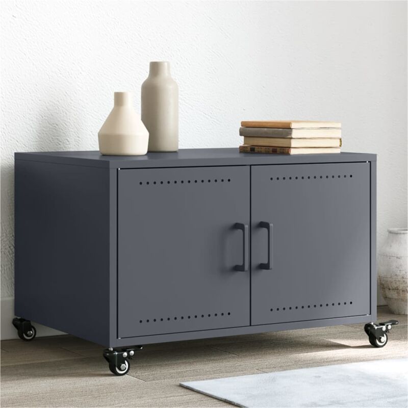 foto del prodotto tavolino antracite 68x50x43,5 cm in acciaio laminato a freddo vidaxl
