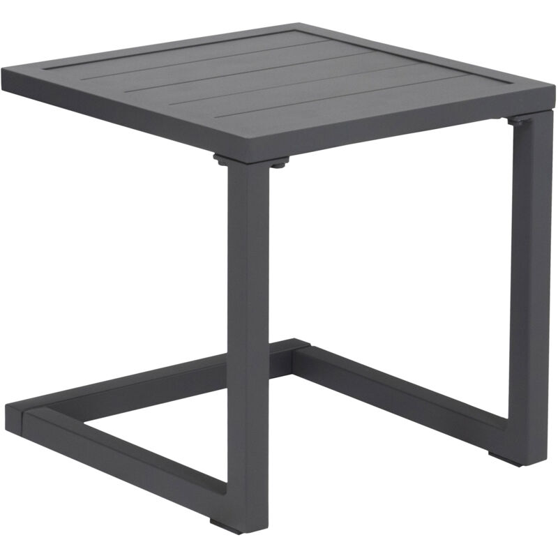 foto del prodotto tavolino barbados in alluminio grigio antracite