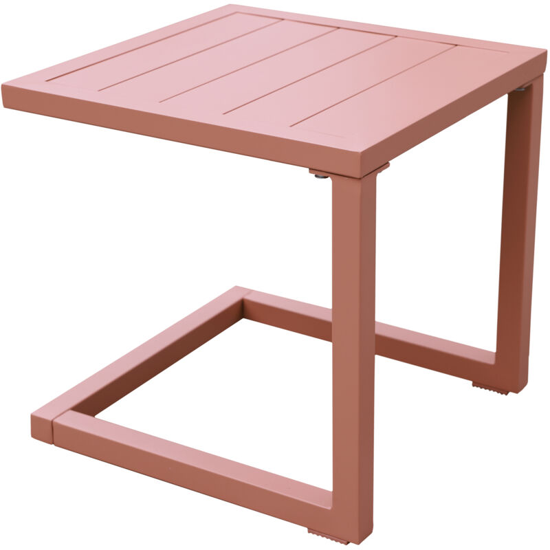foto del prodotto tavolino barbados in alluminio terracotta
