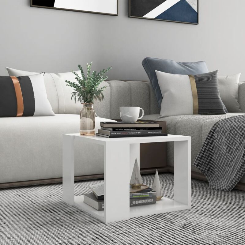foto del prodotto tavolino basso da caff tavolino da salotto bianco 40x40x30 cm in legno multistrato bv727791 bonnevie