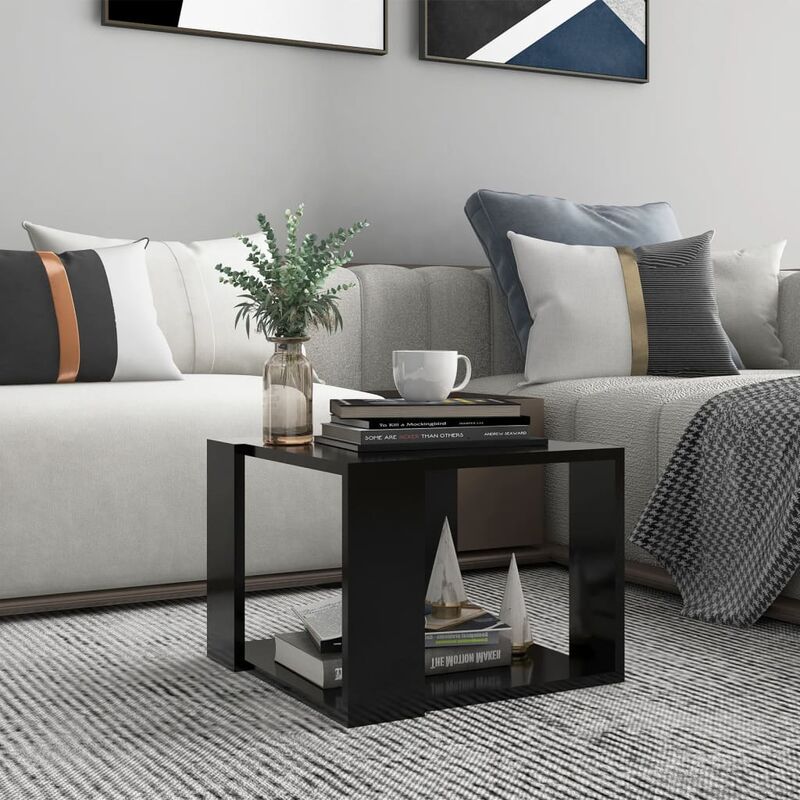 foto del prodotto tavolino basso da caff tavolino da salotto nero 40x40x30 cm in legno multistrato bv141838 bonnevie