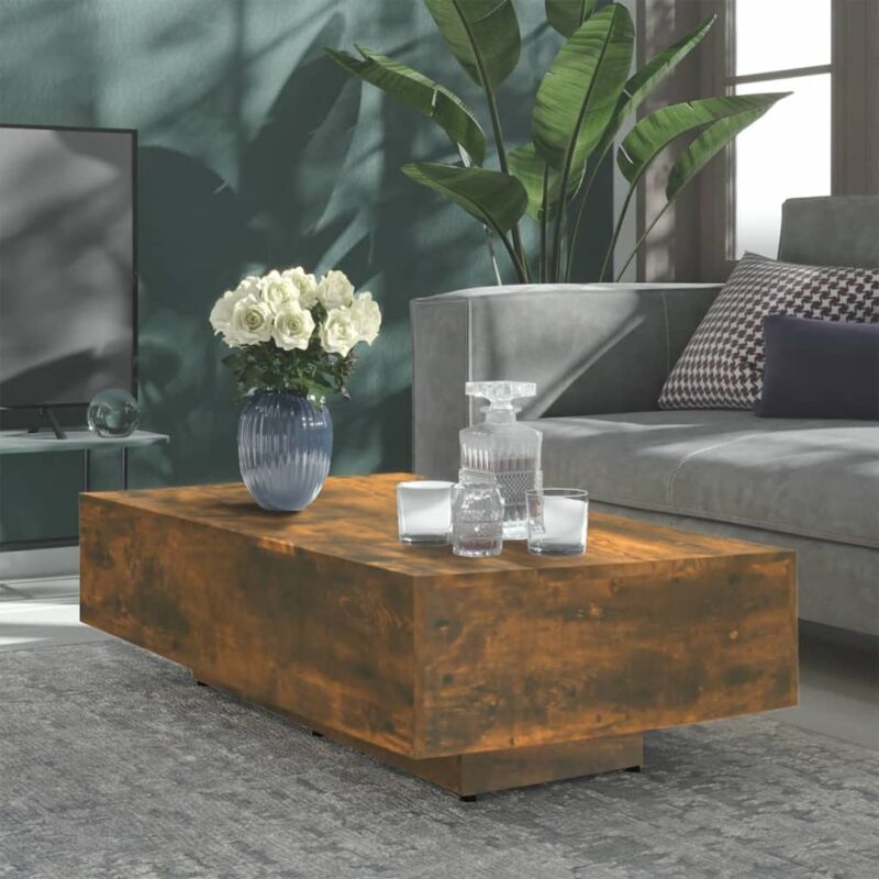 foto del prodotto tavolino basso da caff tavolino da salotto rovere fumo 115x60x31 cm legno multistrato bv691604 bonnevie