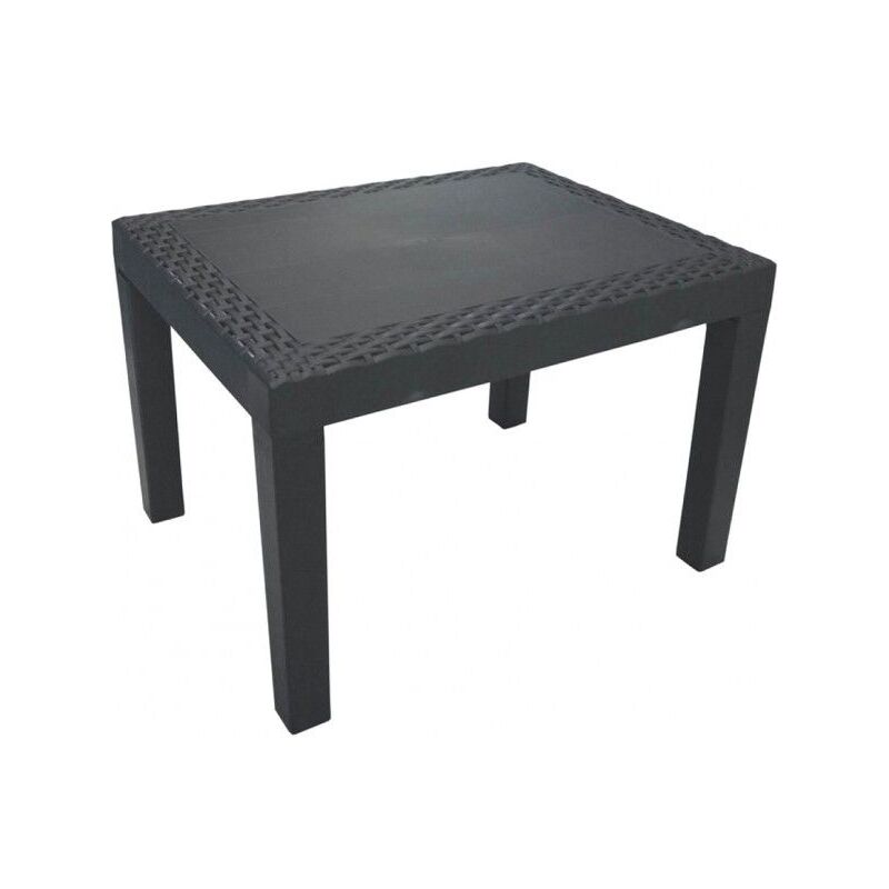 foto del prodotto tavolino basso in plastica plp antracite da salottino o lettino 59x46x40 cm