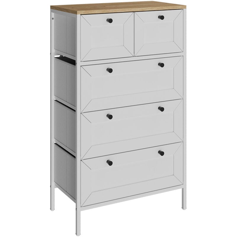 foto del prodotto tavolino belaro, bianco, 56 x 95 cm con 5 cassetti vicco