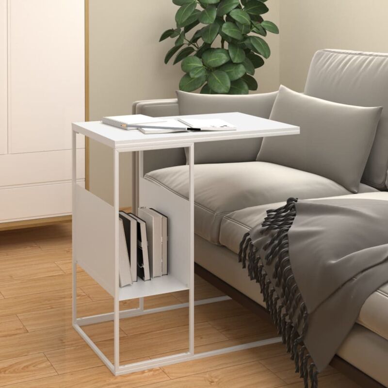 foto del prodotto tavolino bianco 55x36x59,5 cm legno multistrato vidaxl