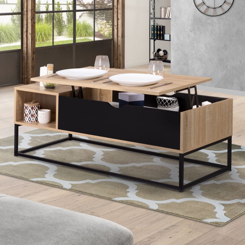 foto del prodotto tavolino boston con contenitore dal design industriale