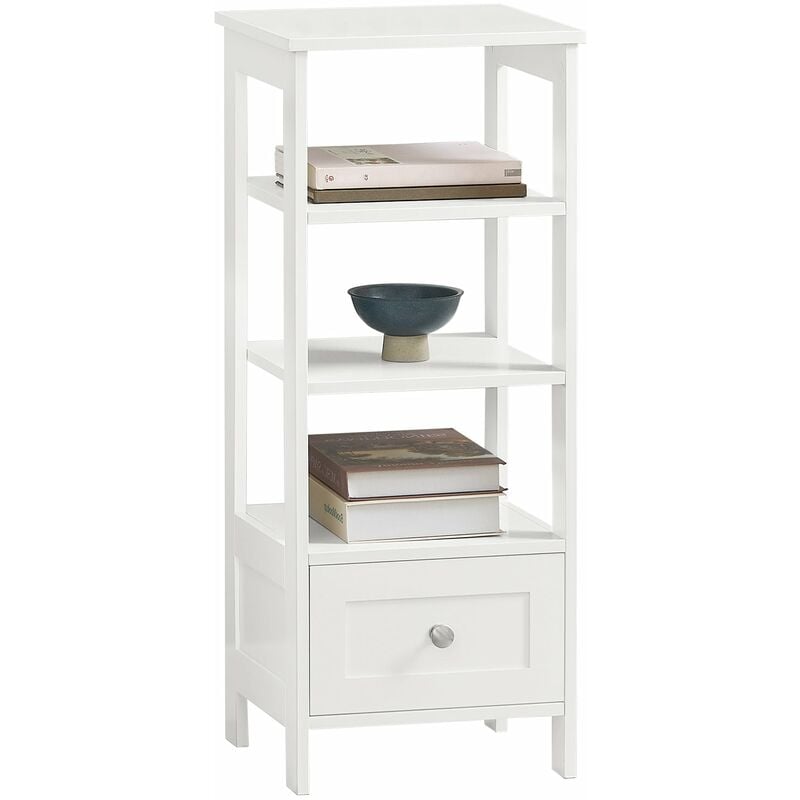 foto del prodotto tavolino comodino alto con cassetto e ripiani tavolino divano l30xp28xa74cm fbt91 w sobuy