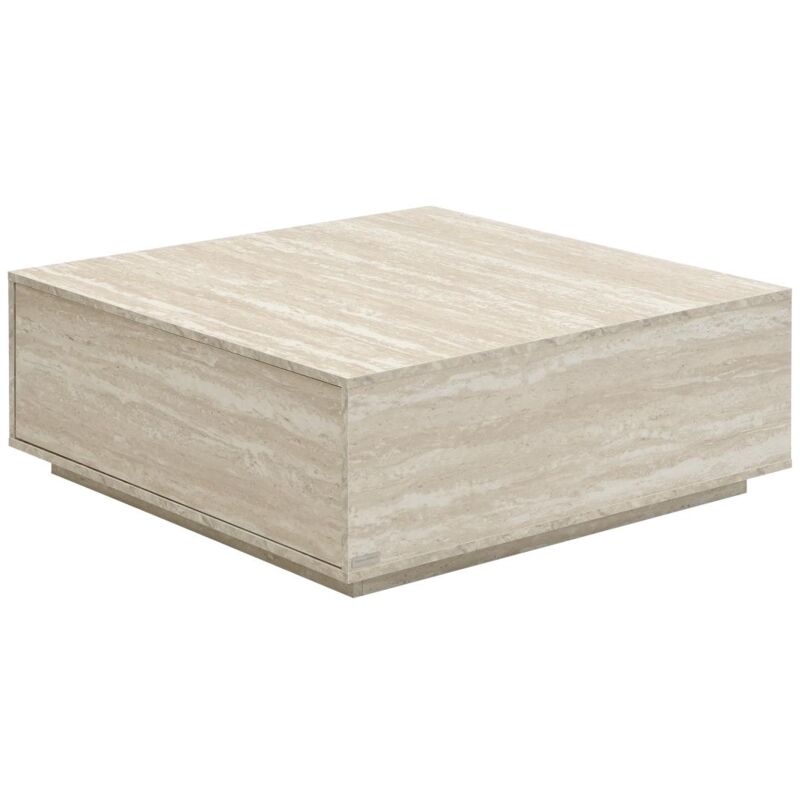 foto del prodotto tavolino con 2 cassetti in mdf effetto travertino beige antrim di pascal morabito