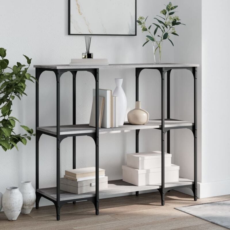 foto del prodotto tavolino consolle grigio sonoma 102x35x90 cm legno multistrato vidaxl