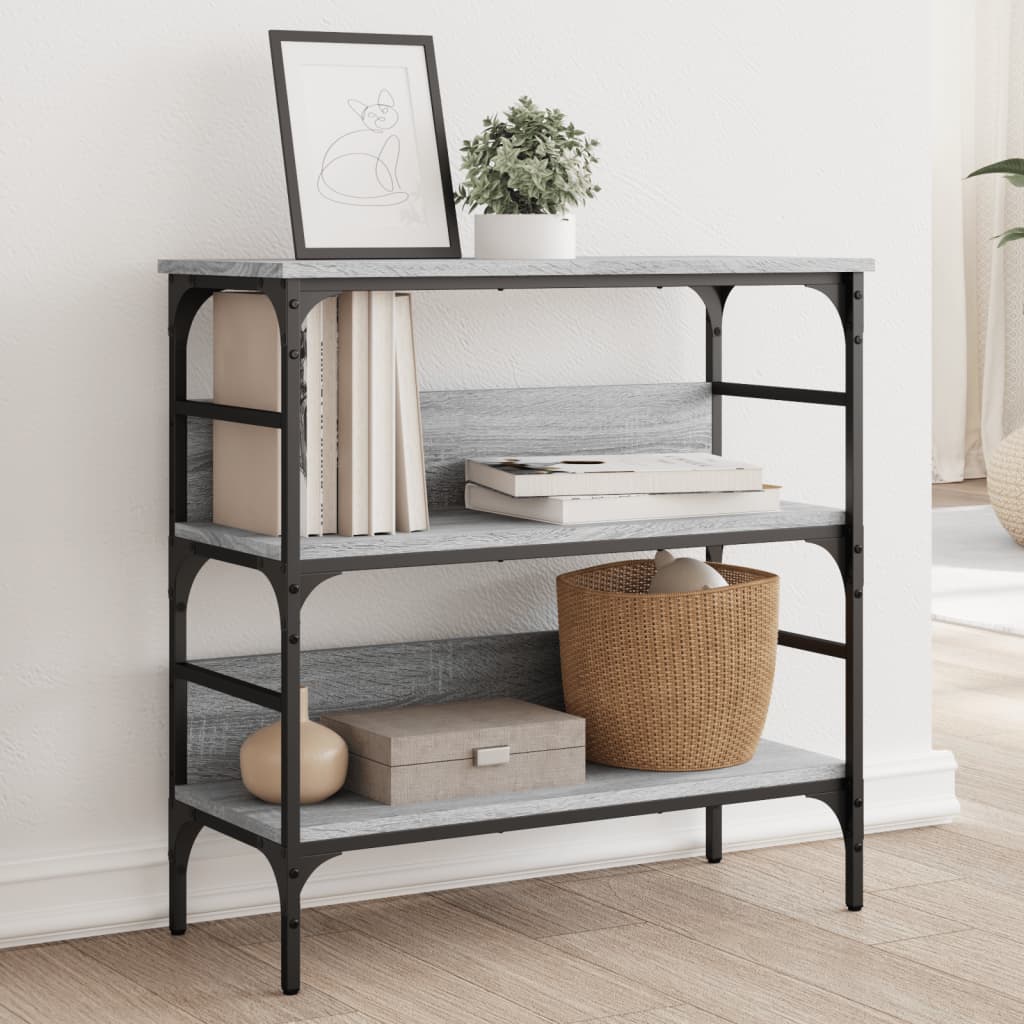 foto del prodotto tavolino consolle grigio sonoma 75x32x75cm in legno multistratocod mxl 134249