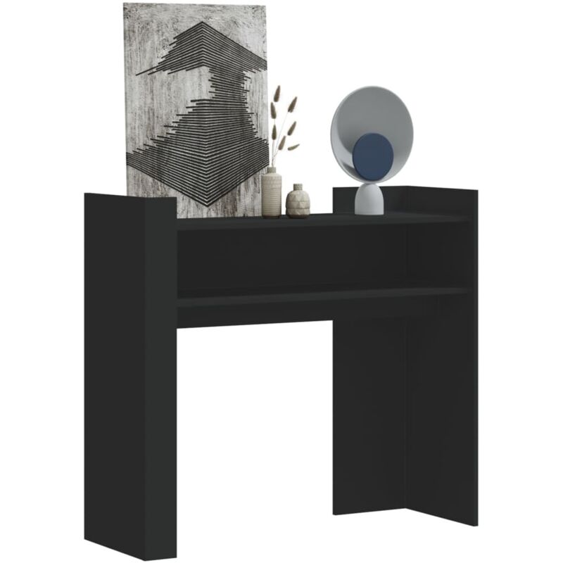 foto del prodotto tavolino consolle nero 100x35x90 cm in legno multistrato vidaxl