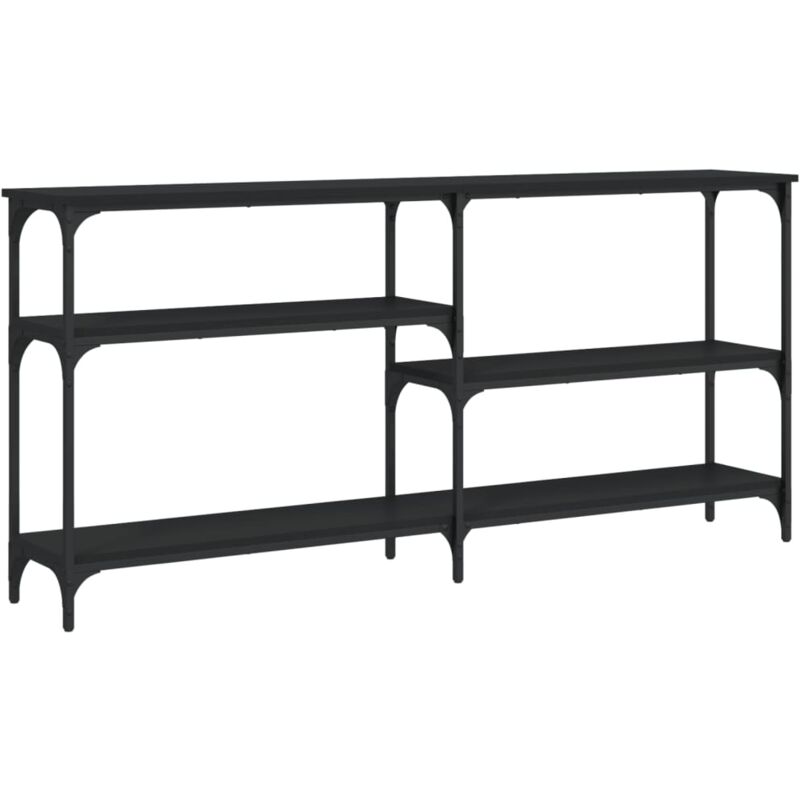 foto del prodotto tavolino consolle nero 160x29x75 cm in legno multistrato vidaxl