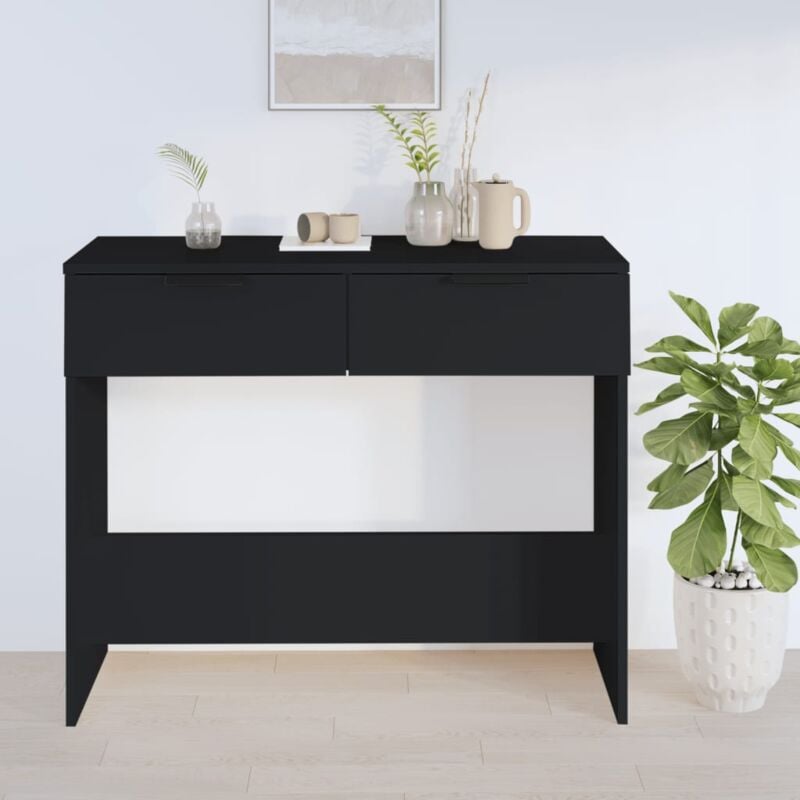 foto del prodotto tavolino consolle nero 90x36x75 cm in legno multistrato vidaxl