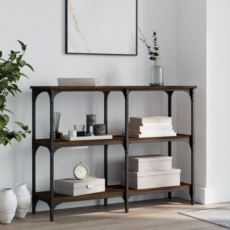 foto del prodotto tavolino consolle rovere marrone 100x29x75 cm legno multistrato vidaxl