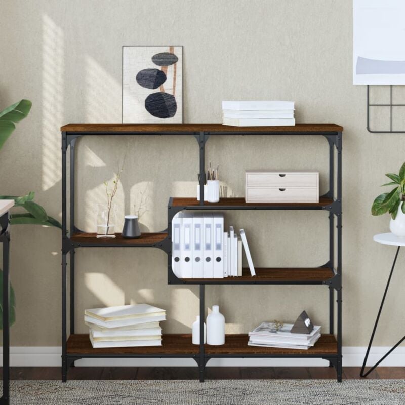 foto del prodotto tavolino consolle rovere marrone 103x32x95 cm legno multistrato vidaxl