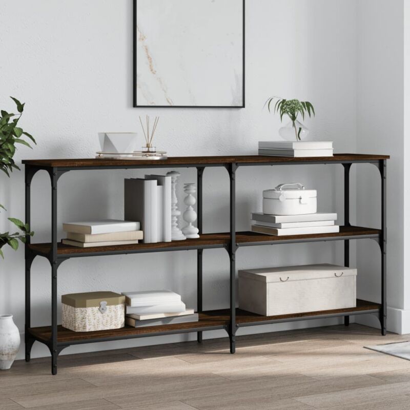 foto del prodotto tavolino consolle rovere marrone 150x29x75 cm legno multistrato vidaxl