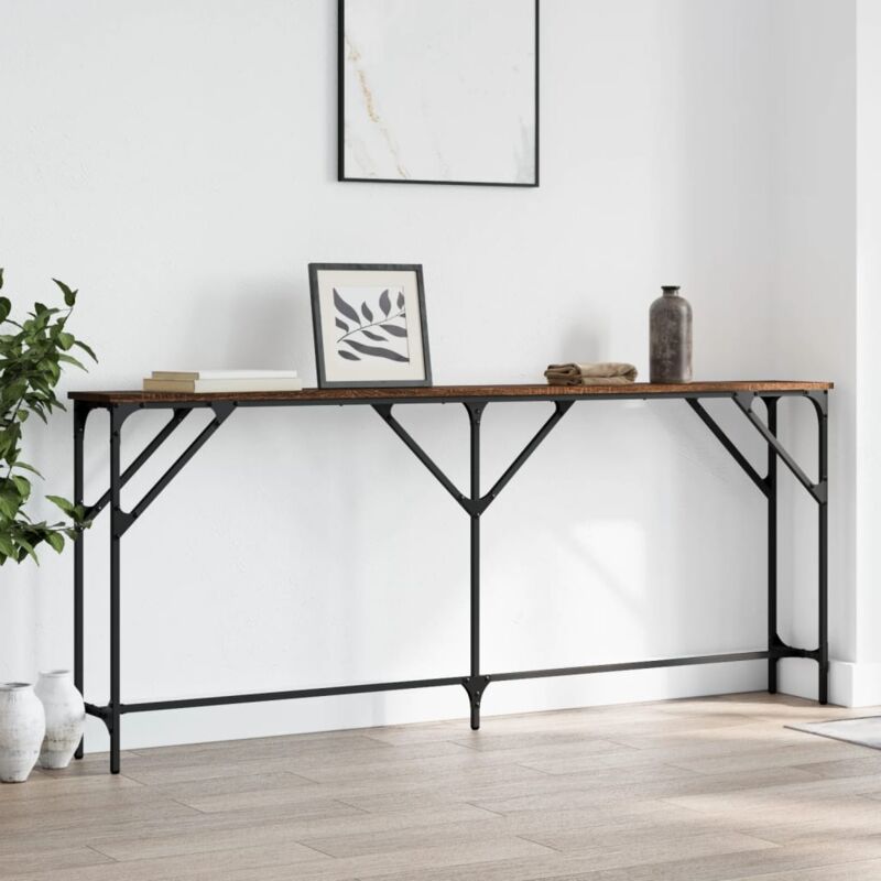 foto del prodotto tavolino consolle rovere marrone 180x23x75 cm legno multistrato vidaxl