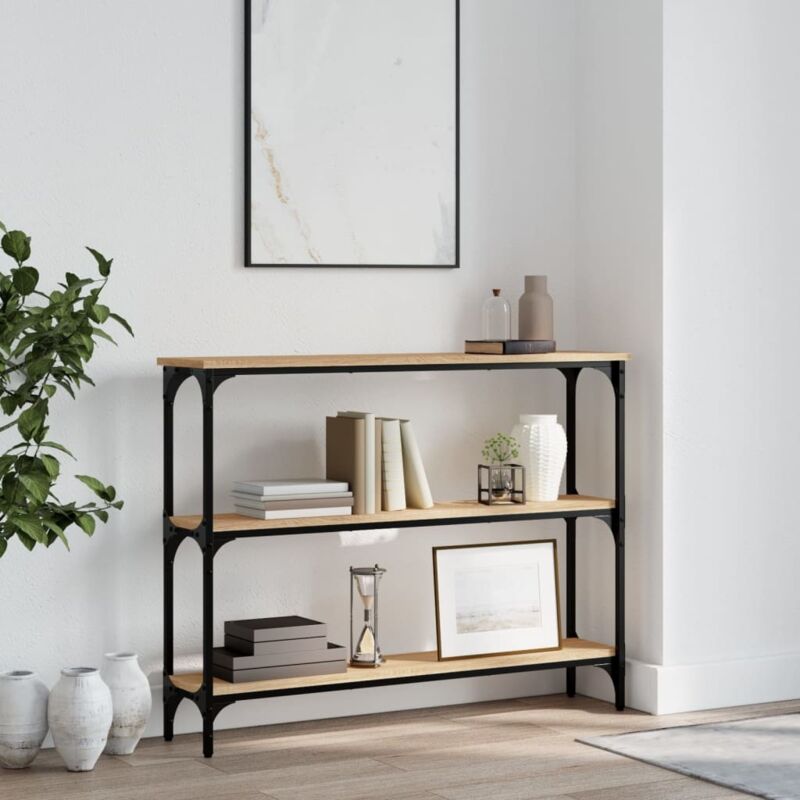 foto del prodotto tavolino consolle rovere sonoma 100x22,5x75cm legno multistrato vidaxl
