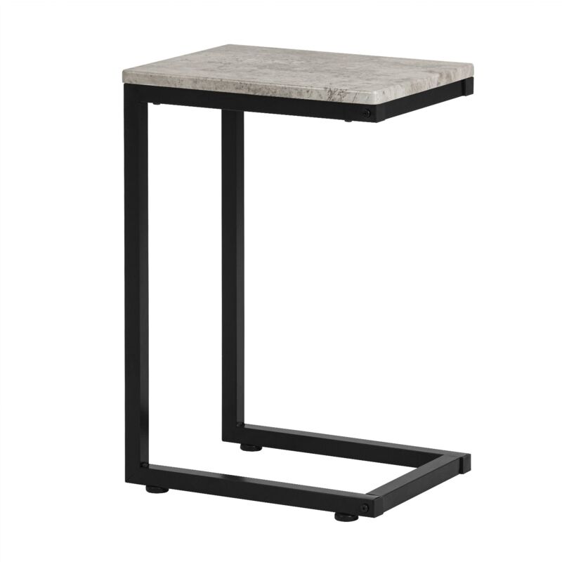 foto del prodotto tavolino consolle tavolino da divano supporto tavolino forma c grigio fbt44 hg sobuy